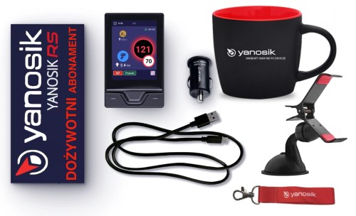 Yanosik YANBOX RS + dożywotni abonament + kubek + uchwyt 