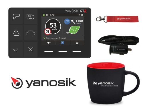 Yanosik YANBOX GTR - najnowszy model + Rok Abonamentu + kubek Yanosik 